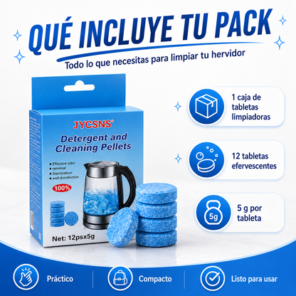 HerviClean™ Pastillas Premium Anti Sarro para Hervidores