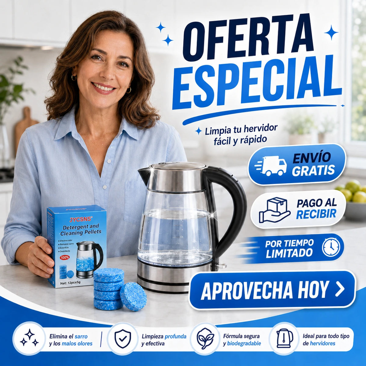 Tu hervidor no está viejo. Solo necesita HerviClean